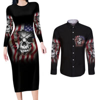 Don't Try To Figure Me Out Couples Matching Long Sleeve Bodycon Dress and Long Sleeve Button Shirt - Wonder Print Shop