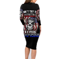 Don't Try To Figure Me Out Family Matching Long Sleeve Bodycon Dress and Hawaiian Shirt - Wonder Print Shop