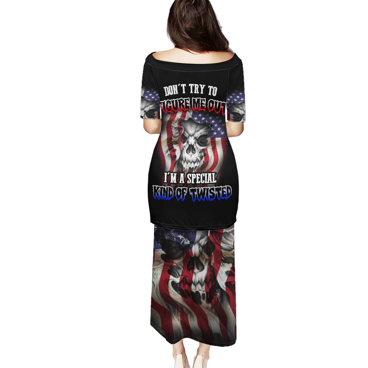 Don't Try To Figure Me Out Family Matching Puletasi Dress and Hawaiian Shirt - Wonder Print Shop