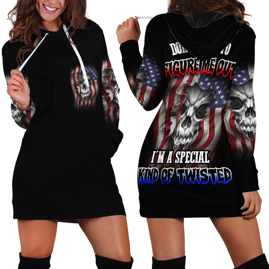 Don't Try To Figure Me Out Hoodie Dress - Wonder Print Shop