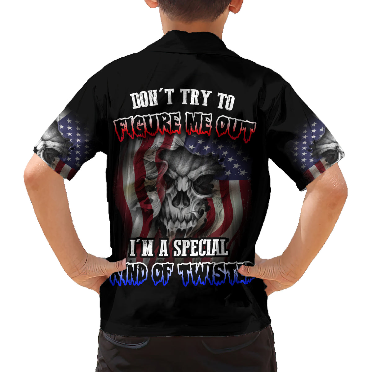 Don't Try To Figure Me Out Kid Hawaiian Shirt - Wonder Print Shop
