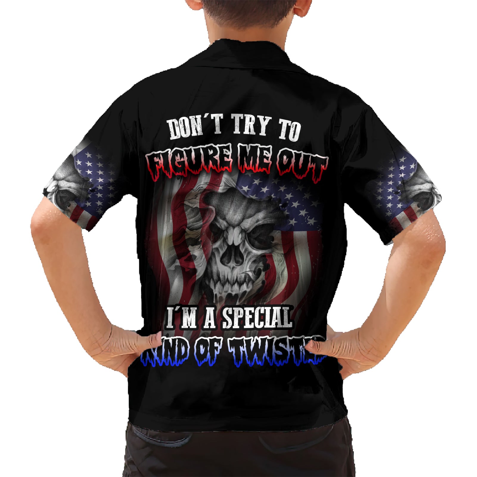 Don't Try To Figure Me Out Kid Hawaiian Shirt - Wonder Print Shop