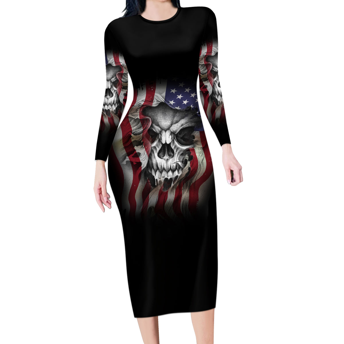 Don't Try To Figure Me Out Long Sleeve Bodycon Dress - Wonder Print Shop