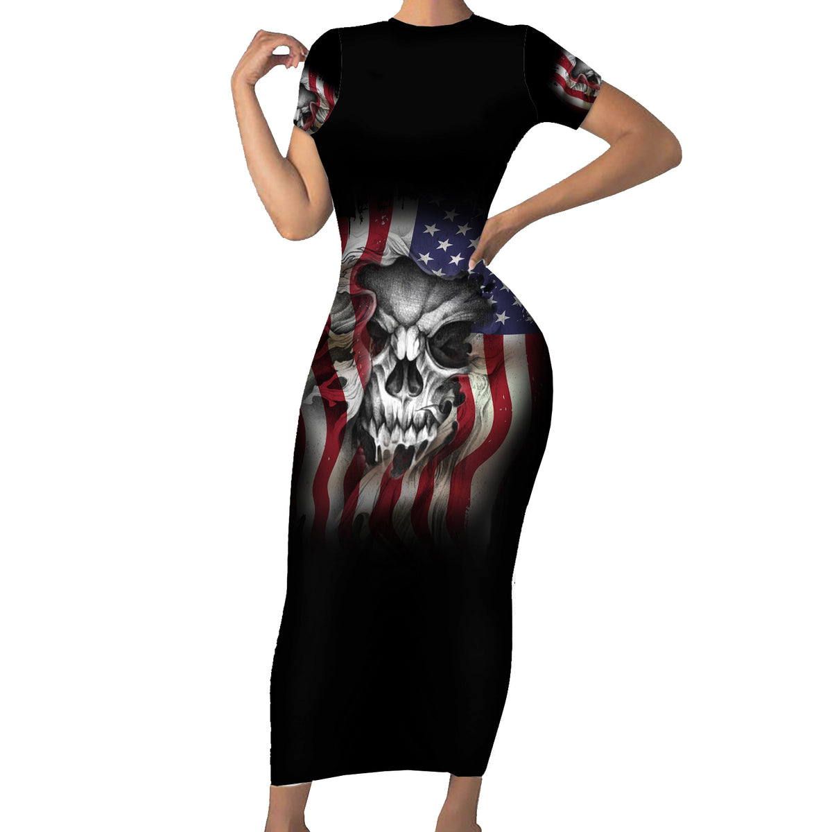 Don't Try To Figure Me Out Short Sleeve Bodycon Dress - Wonder Print Shop