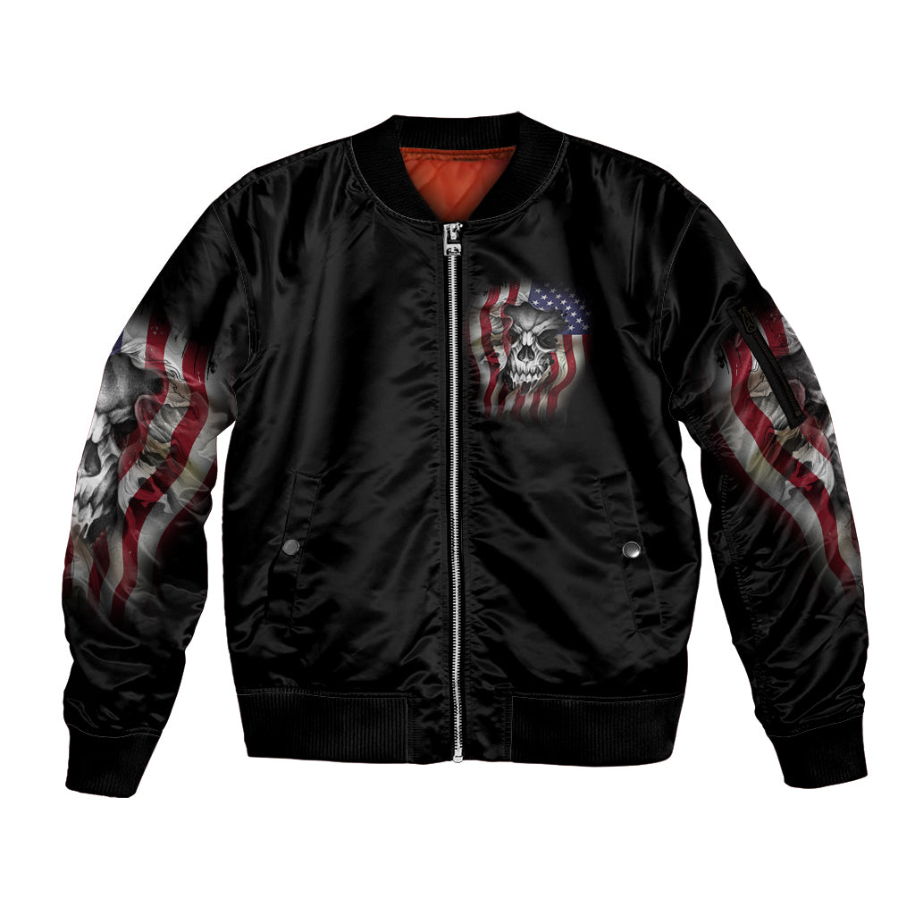 Don't Try To Figure Me Out Sleeve Zip Bomber Jacket - Wonder Print Shop