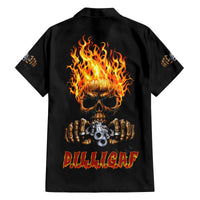 Dilligaf Flame Skull With G Family Matching Long Sleeve Bodycon Dress and Hawaiian Shirt - Wonder Print Shop