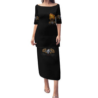 Dilligaf Flame Skull With G Family Matching Puletasi Dress and Hawaiian Shirt - Wonder Print Shop