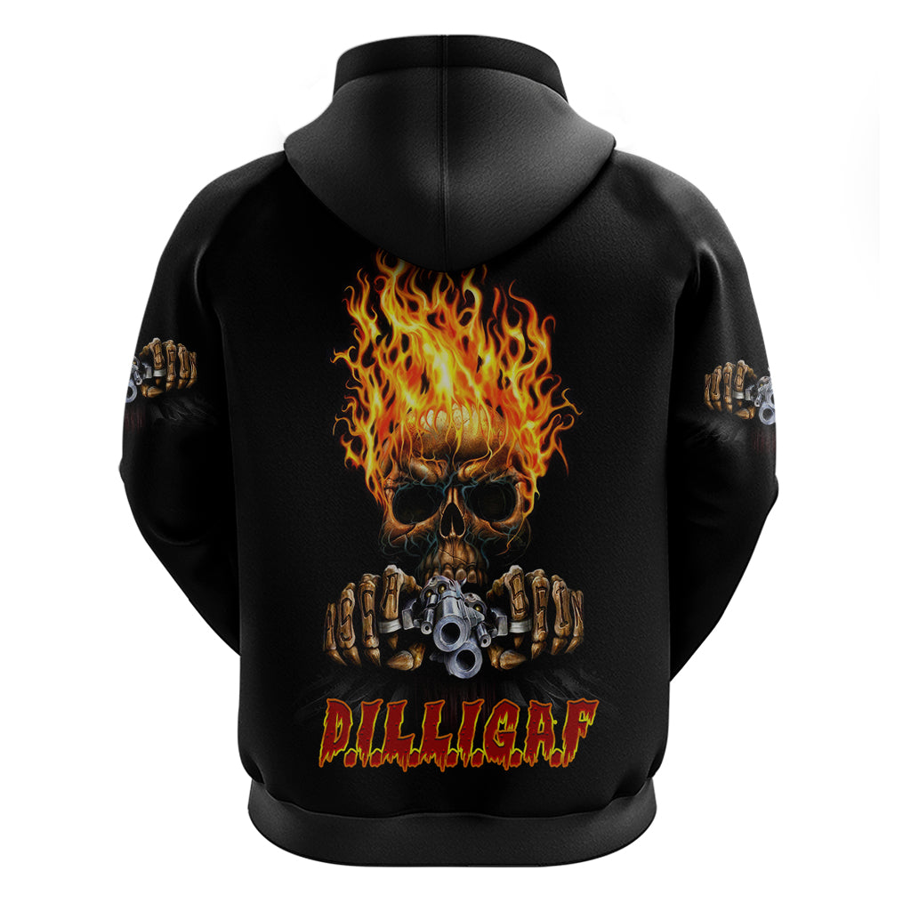Dilligaf Flame Skull With G Hoodie - Wonder Print Shop