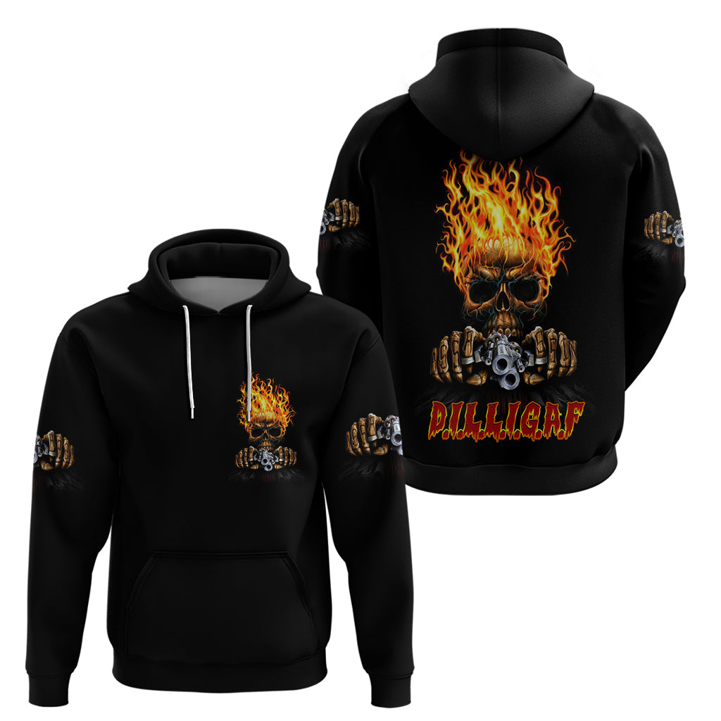 Dilligaf Flame Skull With G Hoodie - Wonder Print Shop