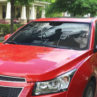 Custom Black and White King Salmon Fishing Auto Sun Shade with Trout Fish Design Black and White Grunge Style - Wonder Print Shop