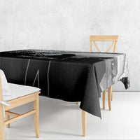 Custom Black and White King Salmon Fishing Tablecloth with Trout Fish Design Black and White Grunge Style - Wonder Print Shop