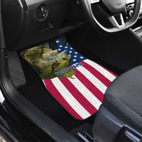 Custom American Flag Turkey Hunting Car Mats with Illinois State Outline Country Farm Scene - Wonder Print Shop