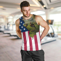 Custom American Flag Turkey Hunting Men Tank Top with Illinois State Outline Country Farm Scene - Wonder Print Shop