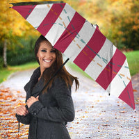 Custom American Flag Turkey Hunting Umbrella with Illinois State Outline Country Farm Scene - Wonder Print Shop