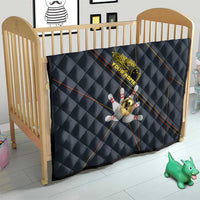 Custom Golden Bowling Shirts For Men, Flame Bowling Quilt with Flaming Bowling Ball Striking Pins And Geometric Line Pattern - Wonder Print Shop