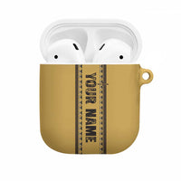 Custom Retro Bowling AirPods Case with Diamond Stripe Pattern North Bowl Logo - Wonder Print Shop