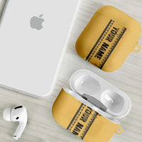 Custom Retro Bowling AirPods Case with Diamond Stripe Pattern North Bowl Logo - Wonder Print Shop