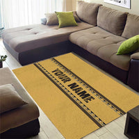 Custom Retro Bowling Area Rug with Diamond Stripe Pattern North Bowl Logo - Wonder Print Shop