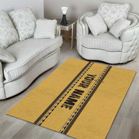 Custom Retro Bowling Area Rug with Diamond Stripe Pattern North Bowl Logo - Wonder Print Shop