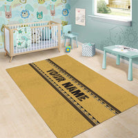 Custom Retro Bowling Area Rug with Diamond Stripe Pattern North Bowl Logo - Wonder Print Shop