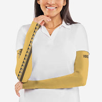 Custom Retro Bowling Arm Sleeves with Diamond Stripe Pattern North Bowl Logo - Wonder Print Shop