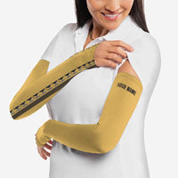 Custom Retro Bowling Arm Sleeves with Diamond Stripe Pattern North Bowl Logo - Wonder Print Shop