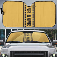 Custom Retro Bowling Auto Sun Shade with Diamond Stripe Pattern North Bowl Logo - Wonder Print Shop