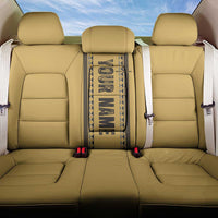 Custom Retro Bowling Back Car Seat Cover with Diamond Stripe Pattern North Bowl Logo - Wonder Print Shop