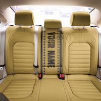 Custom Retro Bowling Back Car Seat Cover with Diamond Stripe Pattern North Bowl Logo - Wonder Print Shop