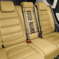 Custom Retro Bowling Back Car Seat Cover with Diamond Stripe Pattern North Bowl Logo - Wonder Print Shop