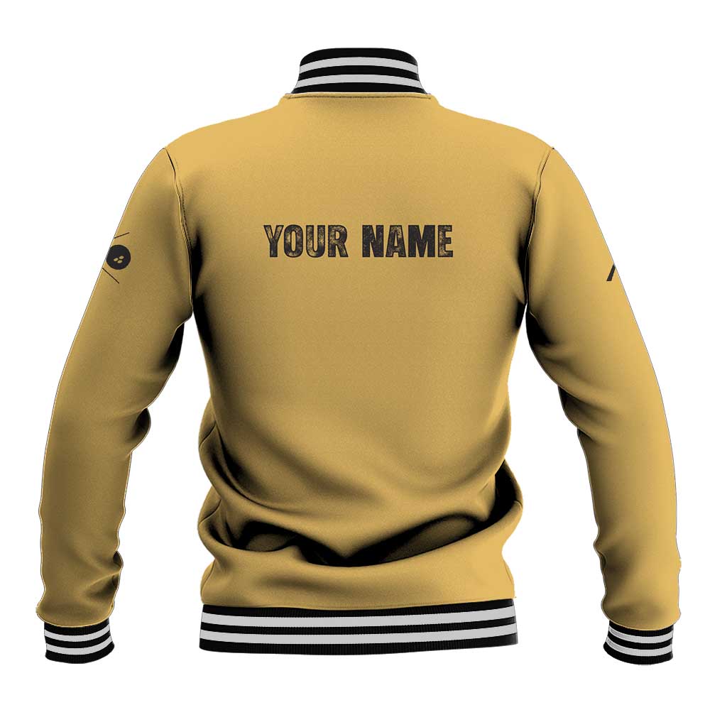Custom Retro Bowling Baseball Jacket with Diamond Stripe Pattern North Bowl Logo - Wonder Print Shop