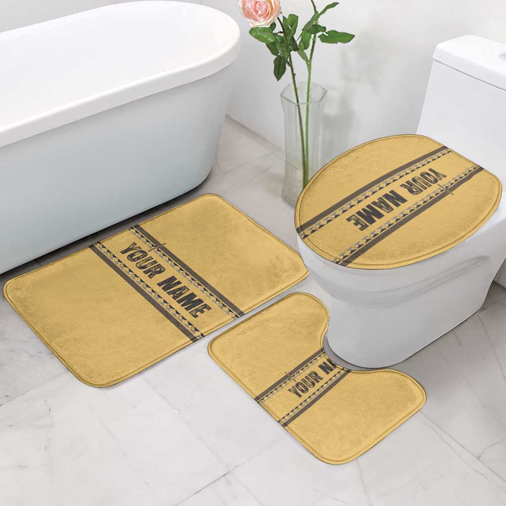 Custom Retro Bowling Bathroom Set with Diamond Stripe Pattern North Bowl Logo - Wonder Print Shop