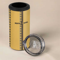 Custom Retro Bowling 4 in 1 Can Cooler Tumbler with Diamond Stripe Pattern North Bowl Logo - Wonder Print Shop