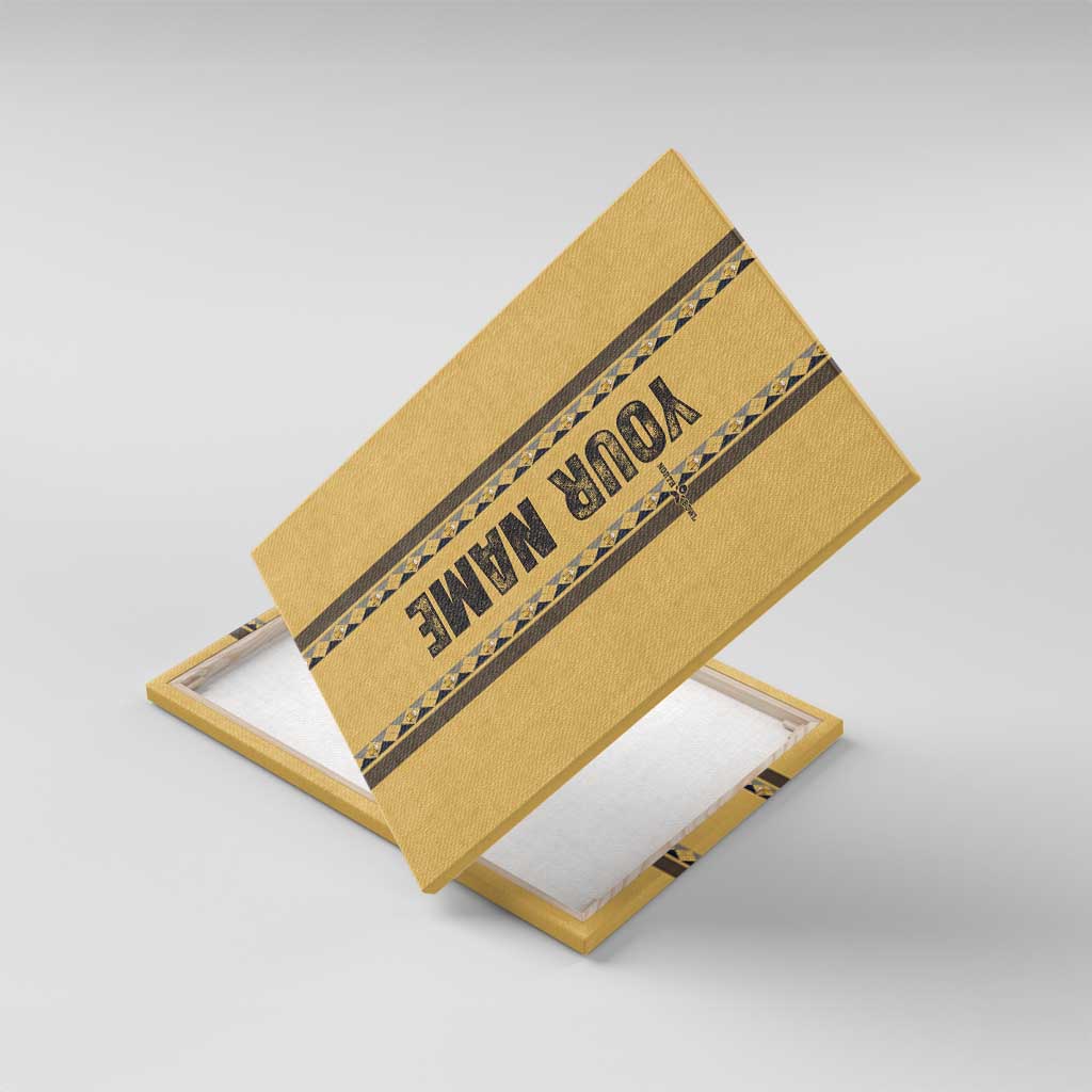 Custom Retro Bowling Canvas Wall Art with Diamond Stripe Pattern North Bowl Logo - Wonder Print Shop