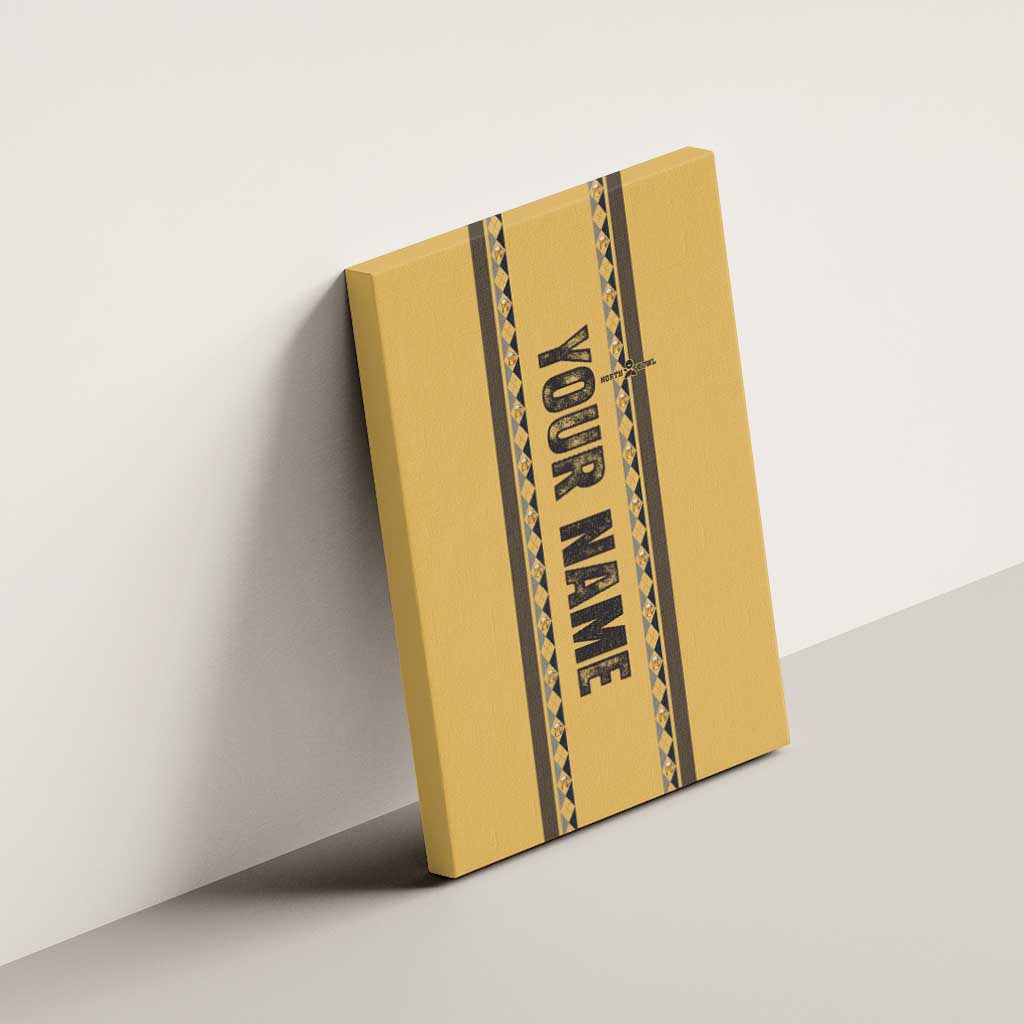 Custom Retro Bowling Canvas Wall Art with Diamond Stripe Pattern North Bowl Logo - Wonder Print Shop