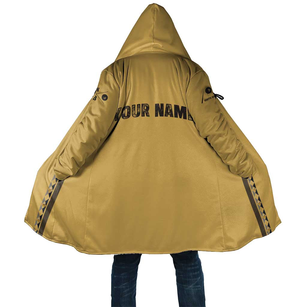 Custom Retro Bowling Cloak with Diamond Stripe Pattern North Bowl Logo - Wonder Print Shop