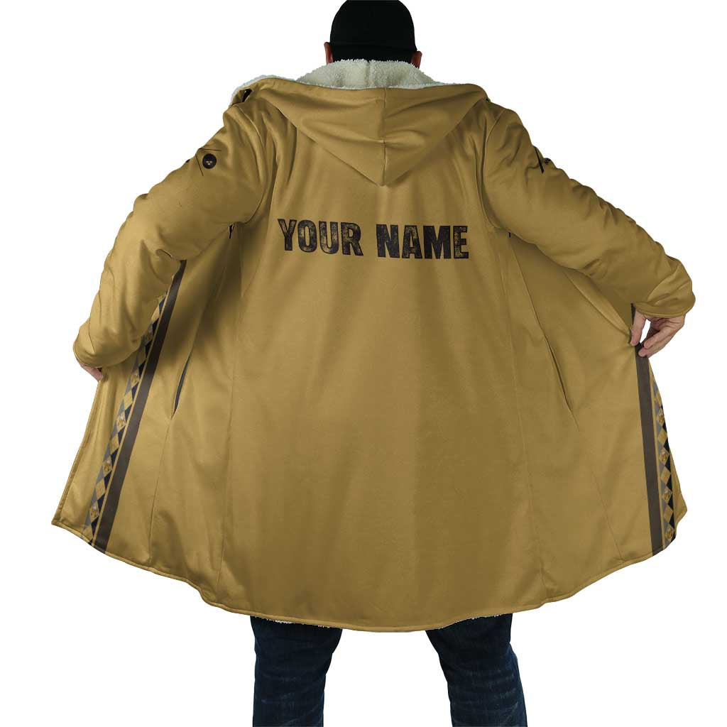 Custom Retro Bowling Cloak with Diamond Stripe Pattern North Bowl Logo - Wonder Print Shop