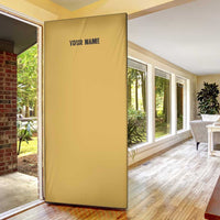 Custom Retro Bowling Door Cover with Diamond Stripe Pattern North Bowl Logo - undefined