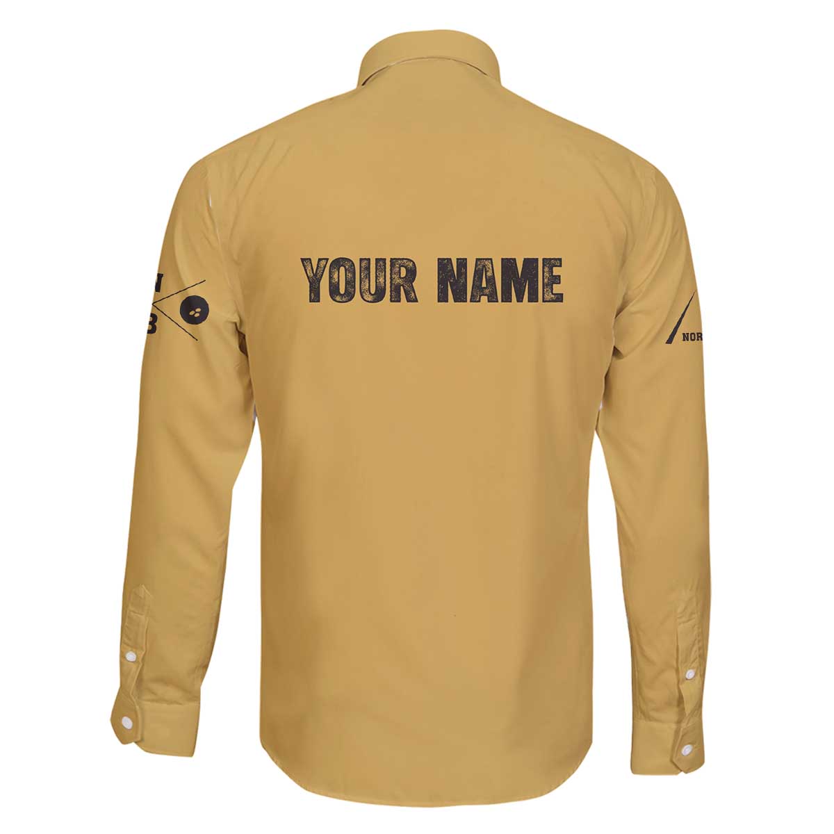 Custom Retro Bowling Family Matching Off The Shoulder Long Sleeve Dress and Hawaiian Shirt with Diamond Stripe Pattern North Bowl Logo - Wonder Print Shop