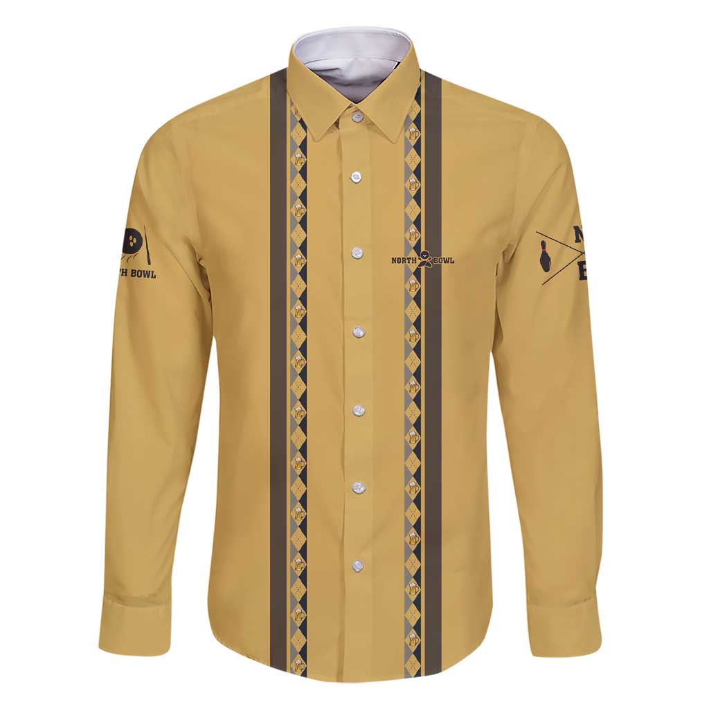 Custom Retro Bowling Family Matching Short Sleeve Bodycon Dress and Hawaiian Shirt with Diamond Stripe Pattern North Bowl Logo - Wonder Print Shop