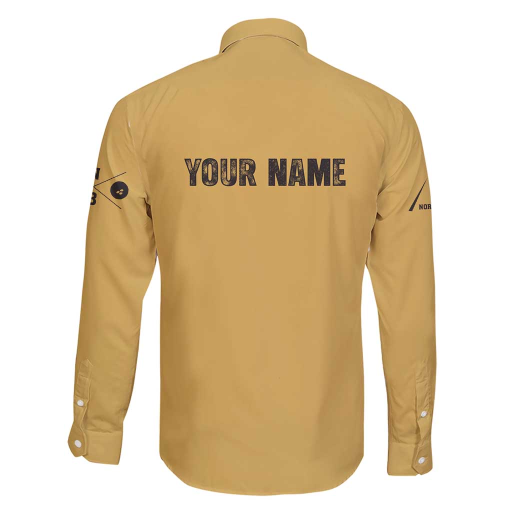 Custom Retro Bowling Family Matching Short Sleeve Bodycon Dress and Hawaiian Shirt with Diamond Stripe Pattern North Bowl Logo - Wonder Print Shop