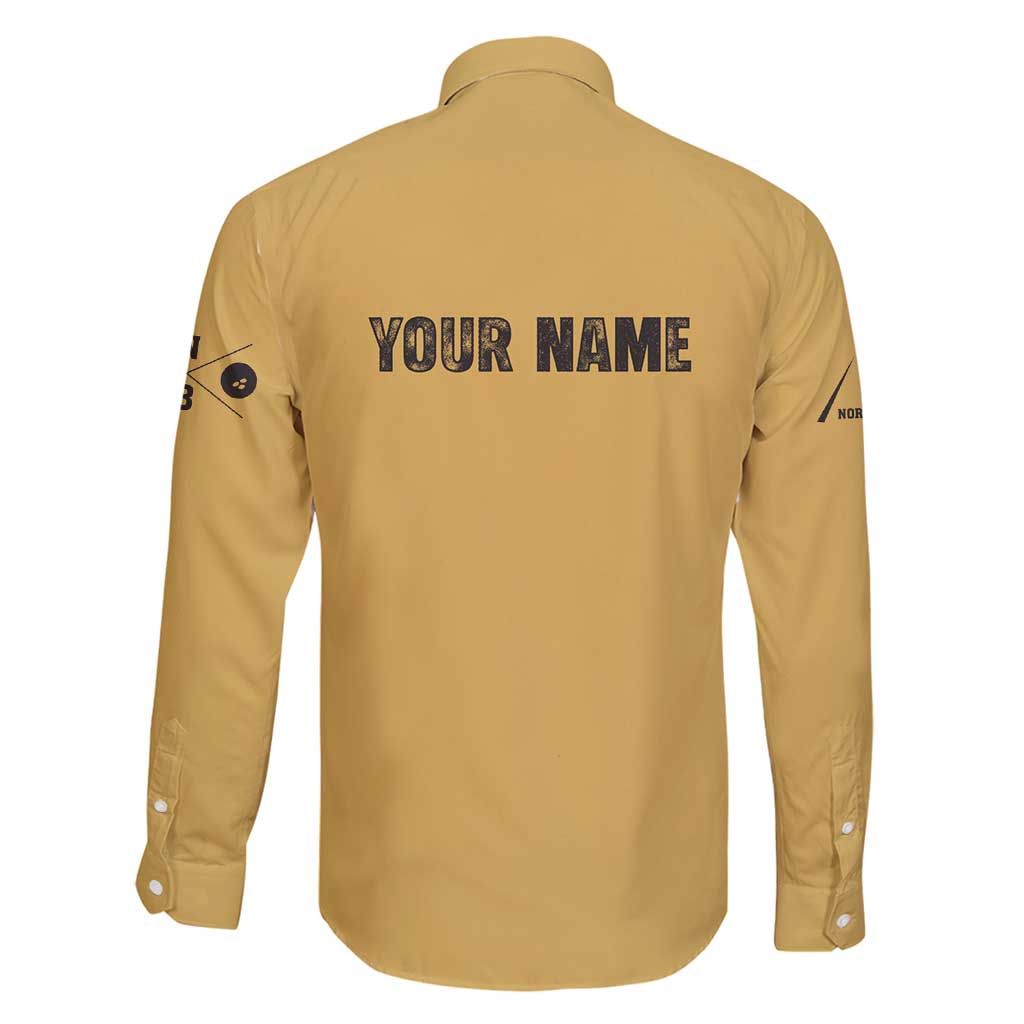 Custom Retro Bowling Family Matching Tank Maxi Dress and Hawaiian Shirt with Diamond Stripe Pattern North Bowl Logo - Wonder Print Shop