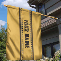 Custom Retro Bowling Garden Flag with Diamond Stripe Pattern North Bowl Logo - Wonder Print Shop