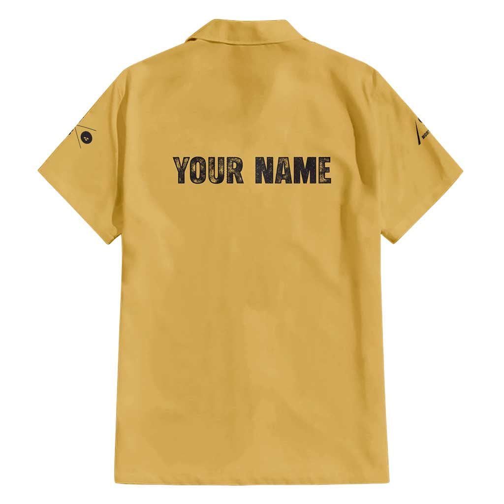 Custom Retro Bowling Hawaiian Shirt with Diamond Stripe Pattern North Bowl Logo - Wonder Print Shop