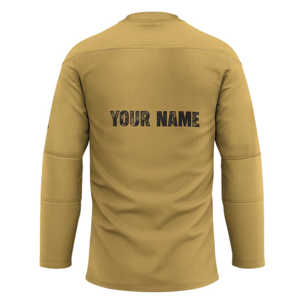 Custom Retro Bowling Hockey Jersey with Diamond Stripe Pattern North Bowl Logo - Wonder Print Shop