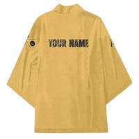 Custom Retro Bowling Kimono with Diamond Stripe Pattern North Bowl Logo - Wonder Print Shop