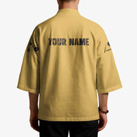 Custom Retro Bowling Kimono with Diamond Stripe Pattern North Bowl Logo - Wonder Print Shop