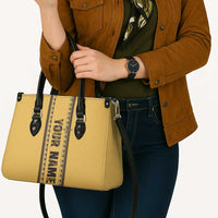 Custom Retro Bowling Leather Bag with Diamond Stripe Pattern North Bowl Logo - Wonder Print Shop