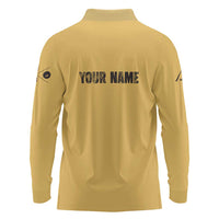 Custom Retro Bowling Long Sleeve Polo Shirt with Diamond Stripe Pattern North Bowl Logo - Wonder Print Shop