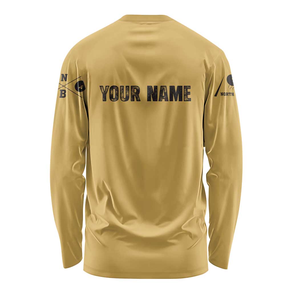 Custom Retro Bowling Long Sleeve Shirt with Diamond Stripe Pattern North Bowl Logo - Wonder Print Shop